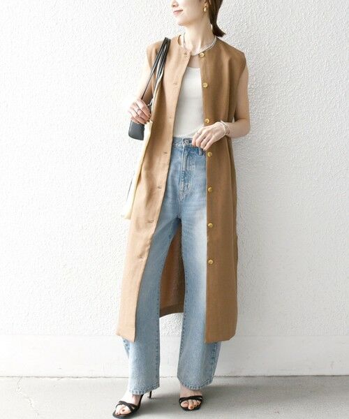 SHIPS / シップス その他パンツ | SHIPS any:〈洗濯機可能〉リネンライク ジレ ワンピース × イージー パンツ セットアップ | 詳細2