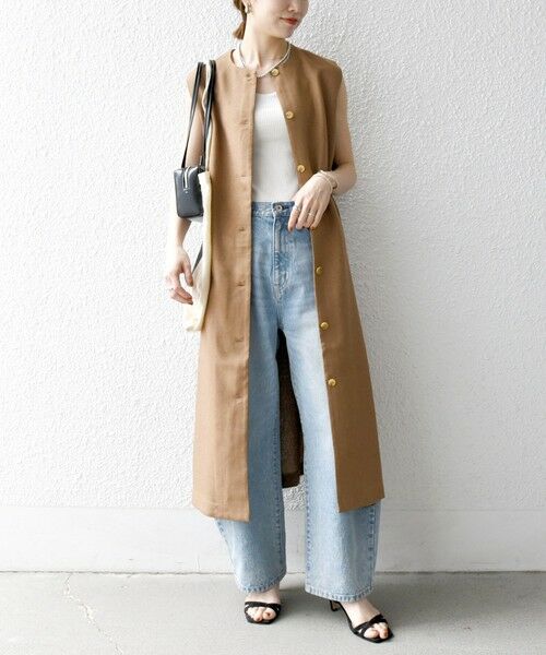 SHIPS / シップス その他パンツ | SHIPS any:〈洗濯機可能〉リネンライク ジレ ワンピース × イージー パンツ セットアップ | 詳細3