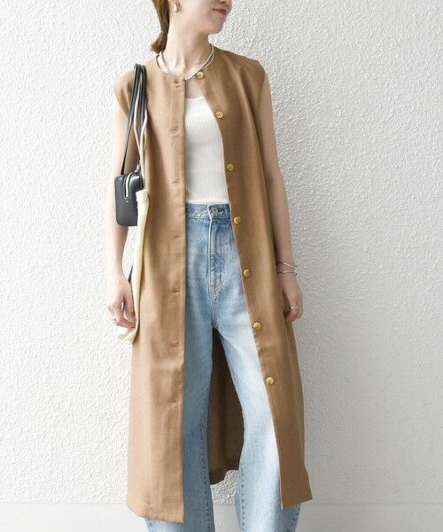 SHIPS / シップス その他パンツ | SHIPS any:〈洗濯機可能〉リネンライク ジレ ワンピース × イージー パンツ セットアップ | 詳細8