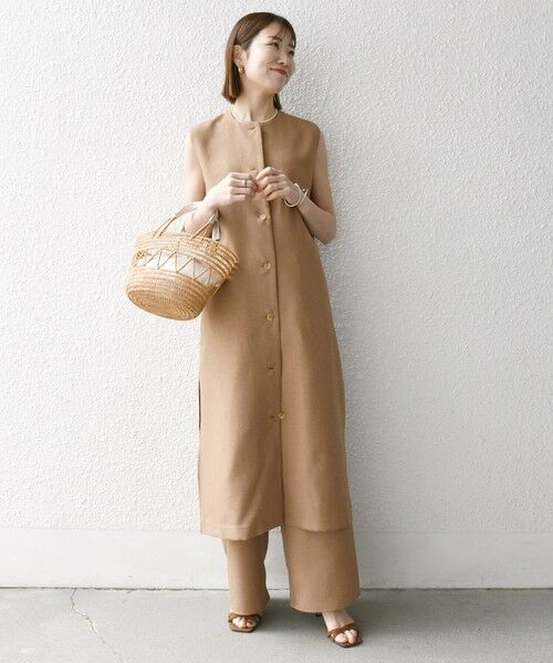 SHIPS / シップス その他パンツ | SHIPS any:〈洗濯機可能〉リネンライク ジレ ワンピース × イージー パンツ セットアップ | 詳細9