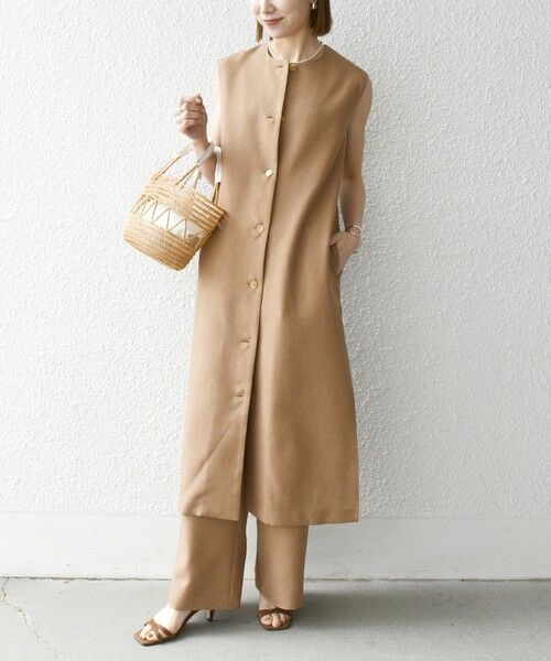 SHIPS for women/シップスウィメン 《予約》SHIPS any:〈洗濯機可能〉リネンライク ジレ ワンピース × パンツ セットアップ キャメル ONE SIZE SHIPS for women/シップスウィメン 《予約》SHIPS any:〈洗濯機可能〉リネンライク ジレ ワンピース × パンツ セットアップ キャメル ONE SIZE