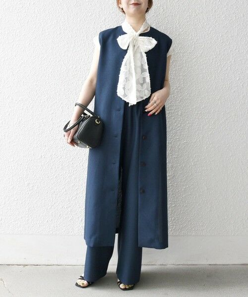 SHIPS for women/シップスウィメン 《予約》SHIPS any:〈洗濯機可能〉リネンライク ジレ ワンピース × パンツ セットアップ ネイビー ONE SIZE SHIPS for women/シップスウィメン 《予約》SHIPS any:〈洗濯機可能〉リネンライク ジレ ワンピース × パンツ セットアップ ネイビー ONE SIZE