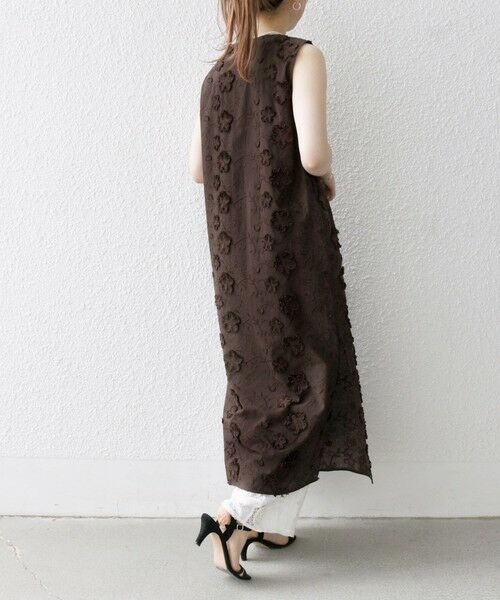 SHIPS / シップス ロング・マキシ丈ワンピース | SHIPS any:〈手洗い可能〉3D フラワー エンブロイダリー ロング ワンピース | 詳細14