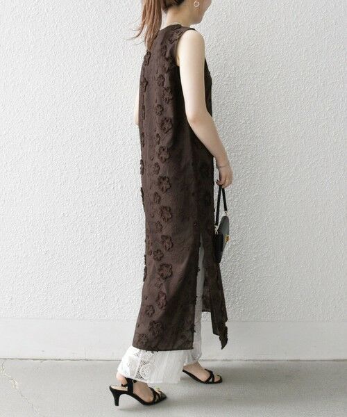 SHIPS / シップス ロング・マキシ丈ワンピース | SHIPS any:〈手洗い可能〉3D フラワー エンブロイダリー ロング ワンピース | 詳細15