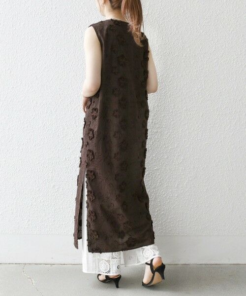 SHIPS / シップス ロング・マキシ丈ワンピース | SHIPS any:〈手洗い可能〉3D フラワー エンブロイダリー ロング ワンピース | 詳細12