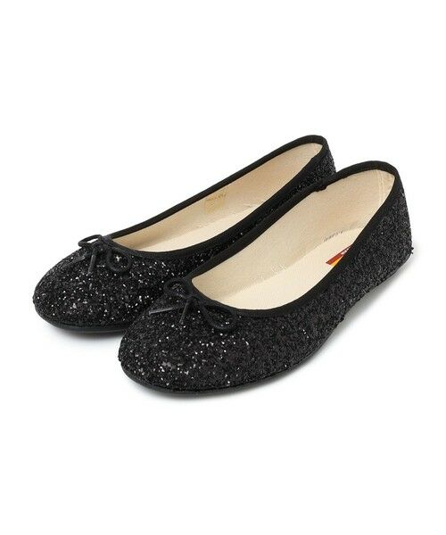 SHIPS for women/シップスウィメン O'kyti: グリッター ラメ バレエシューズ ブラック 36 SHIPS for women/シップスウィメン O'kyti: グリッター ラメ バレエシューズ ブラック 36