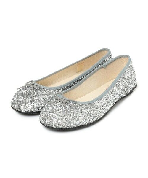 SHIPS for women/シップスウィメン O'kyti: グリッター ラメ バレエシューズ シルバー 38 SHIPS for women/シップスウィメン O'kyti: グリッター ラメ バレエシューズ シルバー 38