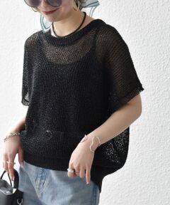 SHIPS / シップス ニット・セーター | 《一部追加予約》SHIPS any:〈手洗い可能〉ギマ  ワイド フレンチ シアー ニット プルオーバー