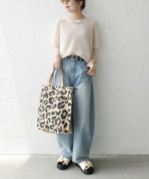 SHIPS / シップス ニット・セーター | SHIPS any:〈手洗い可能〉ギマ  ワイド フレンチ シアー ニット プルオーバー | 詳細1