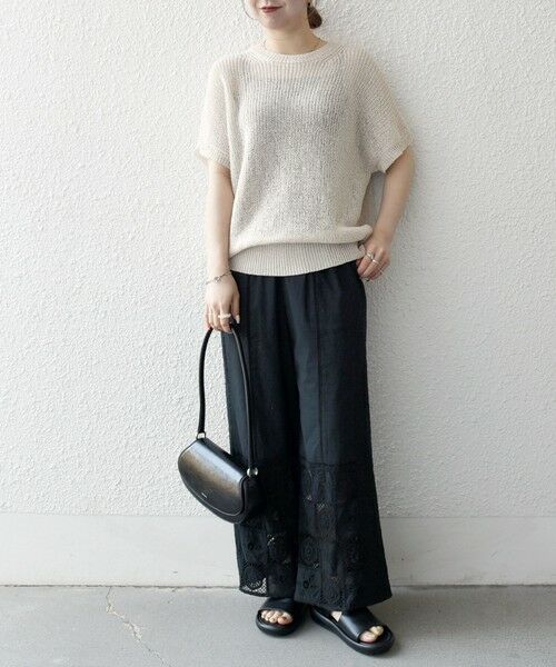 SHIPS / シップス ニット・セーター | SHIPS any:〈手洗い可能〉ギマ  ワイド フレンチ シアー ニット プルオーバー | 詳細11