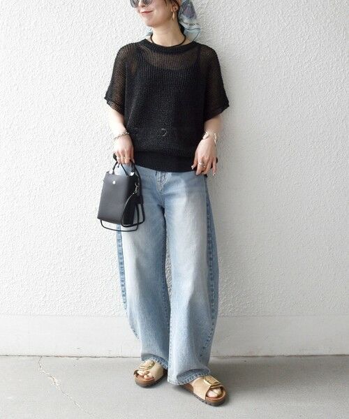 SHIPS / シップス ニット・セーター | 《一部追加予約》SHIPS any:〈手洗い可能〉ギマ  ワイド フレンチ シアー ニット プルオーバー | 詳細17