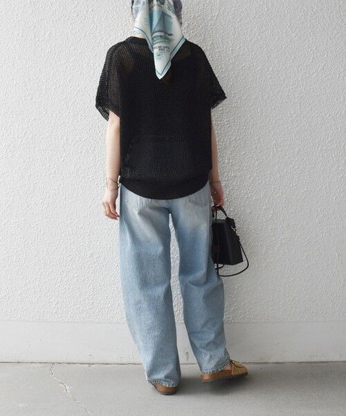 SHIPS / シップス ニット・セーター | 《一部追加予約》SHIPS any:〈手洗い可能〉ギマ  ワイド フレンチ シアー ニット プルオーバー | 詳細18