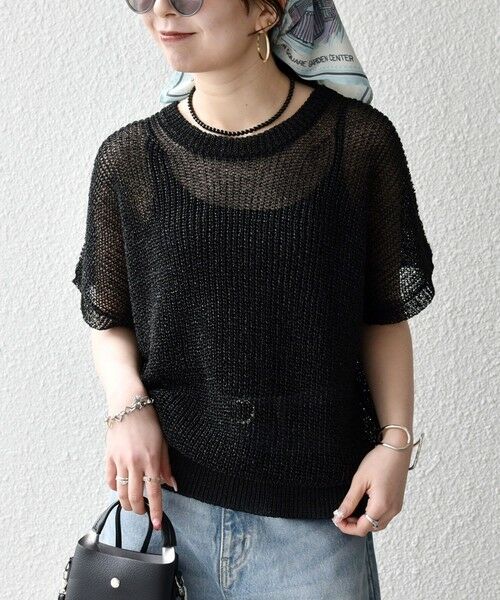 SHIPS / シップス ニット・セーター | 《一部追加予約》SHIPS any:〈手洗い可能〉ギマ  ワイド フレンチ シアー ニット プルオーバー | 詳細23