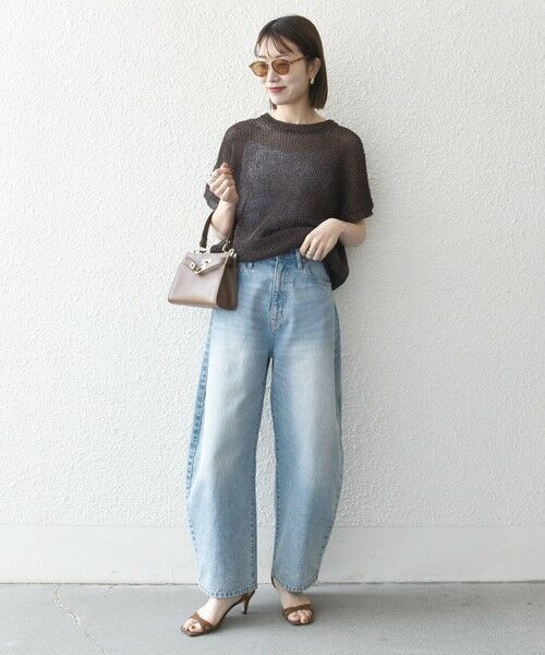 SHIPS / シップス ニット・セーター | SHIPS any:〈手洗い可能〉ギマ  ワイド フレンチ シアー ニット プルオーバー | 詳細25