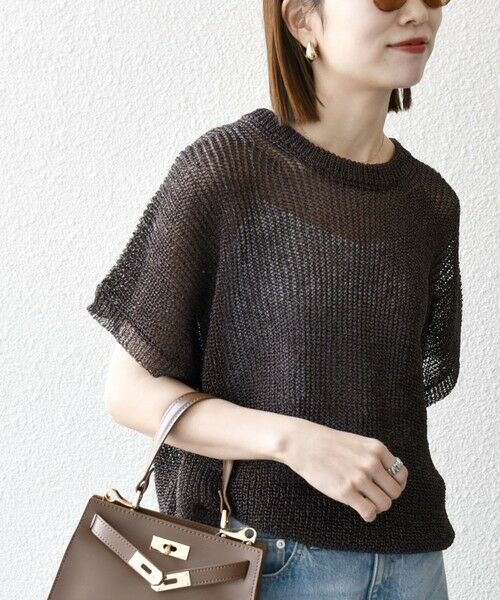 SHIPS / シップス ニット・セーター | SHIPS any:〈手洗い可能〉ギマ  ワイド フレンチ シアー ニット プルオーバー | 詳細26