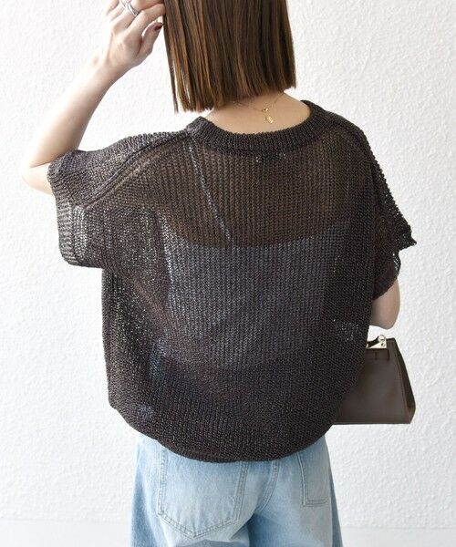 SHIPS / シップス ニット・セーター | SHIPS any:〈手洗い可能〉ギマ  ワイド フレンチ シアー ニット プルオーバー | 詳細28