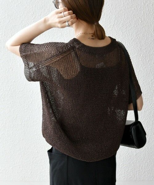 SHIPS / シップス ニット・セーター | 《一部追加予約》SHIPS any:〈手洗い可能〉ギマ  ワイド フレンチ シアー ニット プルオーバー | 詳細30