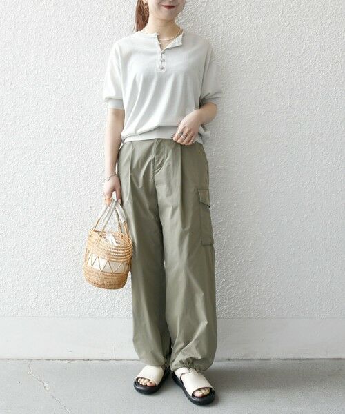 SHIPS / シップス ニット・セーター | SHIPS any:〈接触冷感/手洗い可能〉ビジュー ヘンリーネック ニット プルオーバー | 詳細1