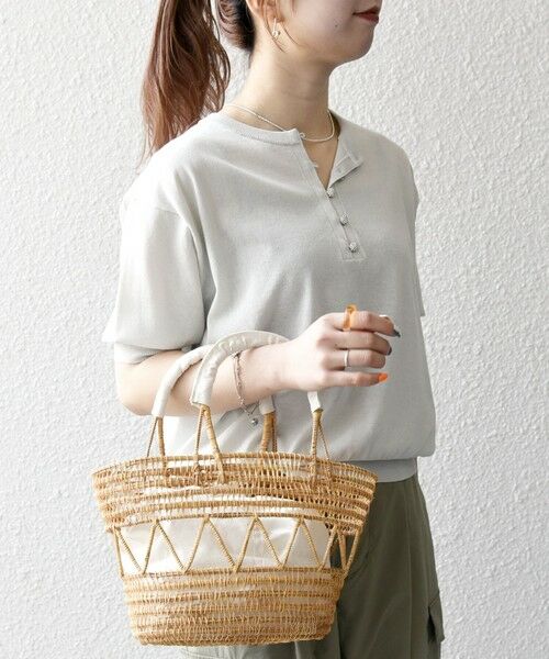 SHIPS / シップス ニット・セーター | SHIPS any:〈接触冷感/手洗い可能〉ビジュー ヘンリーネック ニット プルオーバー | 詳細7