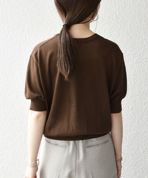 SHIPS / シップス ニット・セーター | 《一部予約》SHIPS any:〈接触冷感/手洗い可能〉ビジュー ヘンリーネック ニット プルオーバー | 詳細18