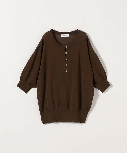 SHIPS / シップス ニット・セーター | SHIPS any:〈接触冷感/手洗い可能〉ビジュー ヘンリーネック ニット プルオーバー | 詳細20