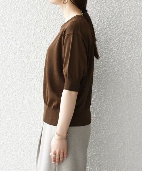 SHIPS / シップス ニット・セーター | 《一部予約》SHIPS any:〈接触冷感/手洗い可能〉ビジュー ヘンリーネック ニット プルオーバー | 詳細21