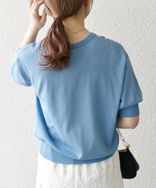 SHIPS / シップス ニット・セーター | SHIPS any:〈接触冷感/手洗い可能〉ビジュー ヘンリーネック ニット プルオーバー | 詳細19