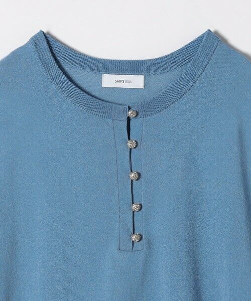 SHIPS / シップス ニット・セーター | SHIPS any:〈接触冷感/手洗い可能〉ビジュー ヘンリーネック ニット プルオーバー | 詳細26