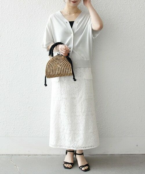 SHIPS / シップス カーディガン・ボレロ | SHIPS any:〈接触冷感/手洗い可能〉Vネック ドルマン ミディ カーディガン | 詳細1