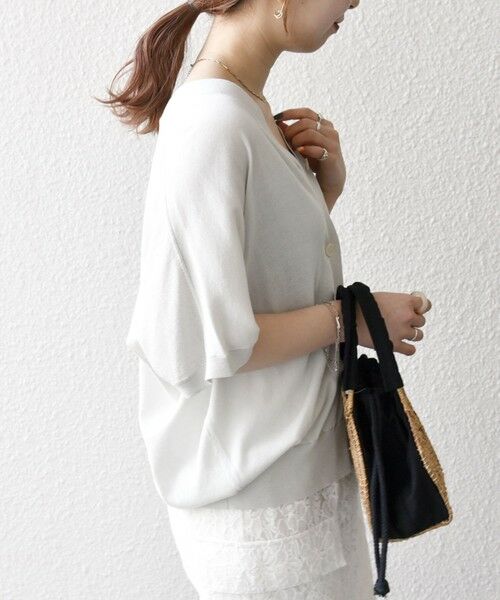 SHIPS / シップス カーディガン・ボレロ | SHIPS any:〈接触冷感/手洗い可能〉Vネック ドルマン ミディ カーディガン | 詳細6