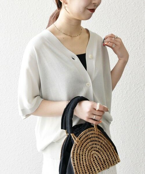 SHIPS / シップス カーディガン・ボレロ | SHIPS any:〈接触冷感/手洗い可能〉Vネック ドルマン ミディ カーディガン | 詳細7