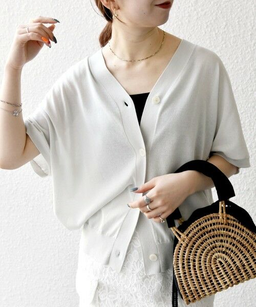 SHIPS for women/シップスウィメン 《予約》SHIPS any:〈接触冷感/手洗い可能〉Vネック ドルマン ミディ カーディガン ライトグレー ONE SIZE SHIPS for women/シップスウィメン 《予約》SHIPS any:〈接触冷感/手洗い可能〉Vネック ドルマン ミディ カーディガン ライトグレー ONE SIZE