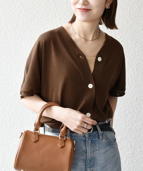 SHIPS / シップス カーディガン・ボレロ | 《一部予約》SHIPS any:〈接触冷感/手洗い可能〉Vネック ドルマン ミディ カーディガン | 詳細18