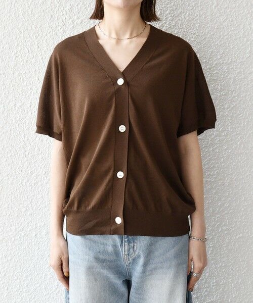 SHIPS / シップス カーディガン・ボレロ | 《一部予約》SHIPS any:〈接触冷感/手洗い可能〉Vネック ドルマン ミディ カーディガン | 詳細20