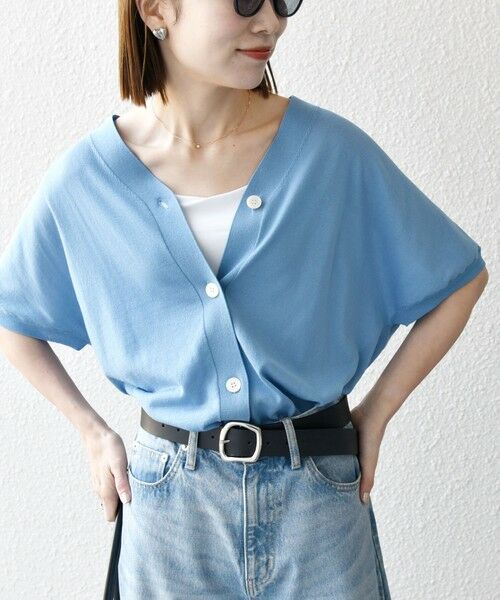 SHIPS / シップス カーディガン・ボレロ | SHIPS any:〈接触冷感/手洗い可能〉Vネック ドルマン ミディ カーディガン | 詳細15