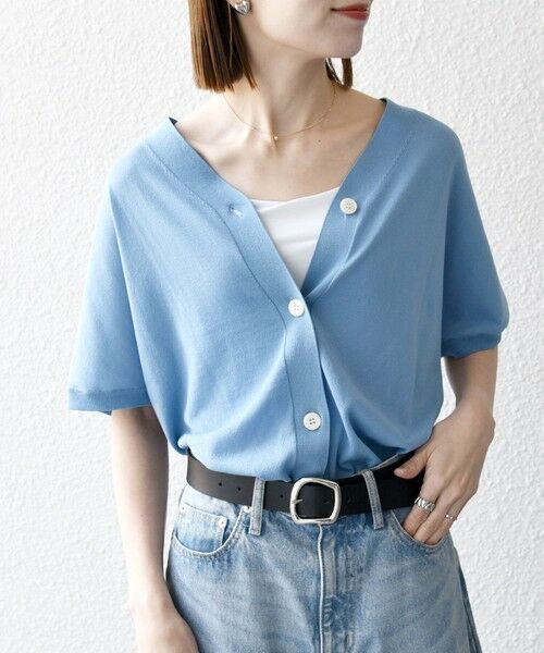 SHIPS / シップス カーディガン・ボレロ | SHIPS any:〈接触冷感/手洗い可能〉Vネック ドルマン ミディ カーディガン | 詳細20