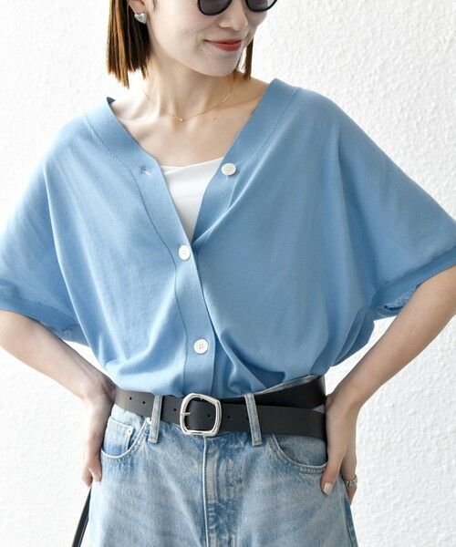 SHIPS for women/シップスウィメン 《予約》SHIPS any:〈接触冷感/手洗い可能〉Vネック ドルマン ミディ カーディガン ライトブルー ONE SIZE SHIPS for women/シップスウィメン 《予約》SHIPS any:〈接触冷感/手洗い可能〉Vネック ドルマン ミディ カーディガン ライトブルー ONE SIZE