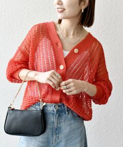 美品★フォクシー 日本製 5分袖 ボレロ 38 オレンジ カーディガン38 FOXEY フォクシー 日本製 5分袖 ボレロ 38 オレンジ