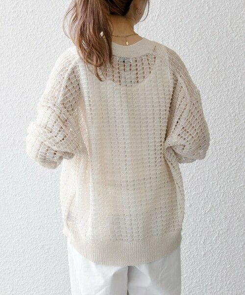 SHIPS / シップス カーディガン・ボレロ | SHIPS any:〈手洗い可能〉ギマ ワイド Vネック シアー カーディガン | 詳細5