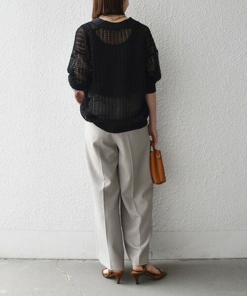 SHIPS / シップス カーディガン・ボレロ | 《一部追加予約》SHIPS any:〈手洗い可能〉ギマ ワイド Vネック シアー カーディガン | 詳細10