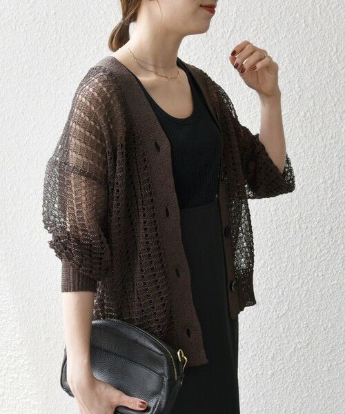 SHIPS / シップス カーディガン・ボレロ | SHIPS any:〈手洗い可能〉ギマ ワイド Vネック シアー カーディガン | 詳細16