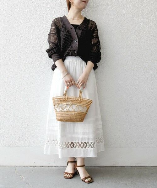 SHIPS / シップス カーディガン・ボレロ | 《一部追加予約》SHIPS any:〈手洗い可能〉ギマ ワイド Vネック シアー カーディガン | 詳細26