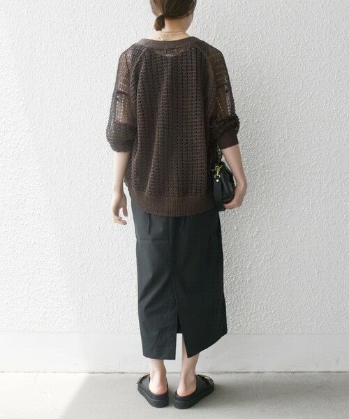 SHIPS / シップス カーディガン・ボレロ | SHIPS any:〈手洗い可能〉ギマ ワイド Vネック シアー カーディガン | 詳細10