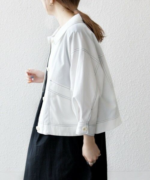 SHIPS / シップス ブルゾン | SHIPS any:〈洗濯機可能〉オックス ステッチ ショート シャツ ジャケット | 詳細5