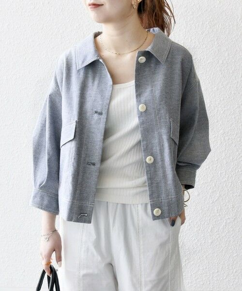 SHIPS / シップス ブルゾン | SHIPS any:〈洗濯機可能〉オックス ステッチ ショート シャツ ジャケット | 詳細14