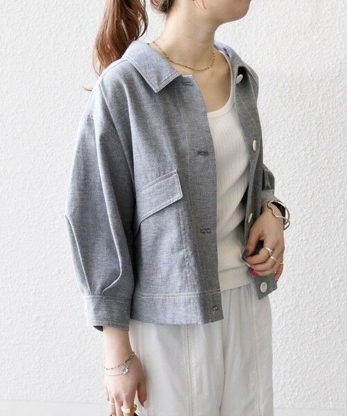 SHIPS / シップス ブルゾン | SHIPS any:〈洗濯機可能〉オックス ステッチ ショート シャツ ジャケット | 詳細15