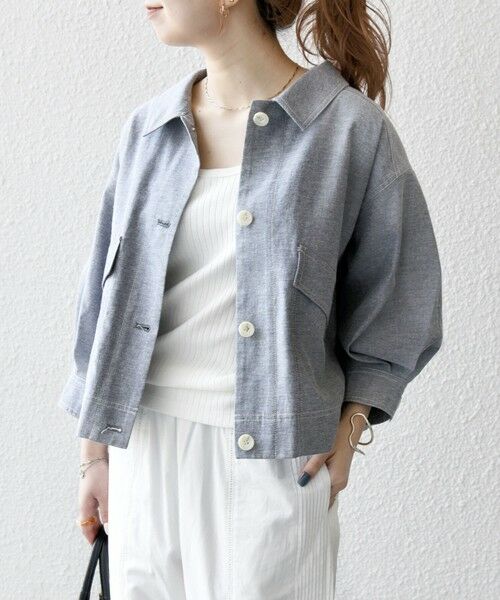 SHIPS / シップス ブルゾン | SHIPS any:〈洗濯機可能〉オックス ステッチ ショート シャツ ジャケット | 詳細18