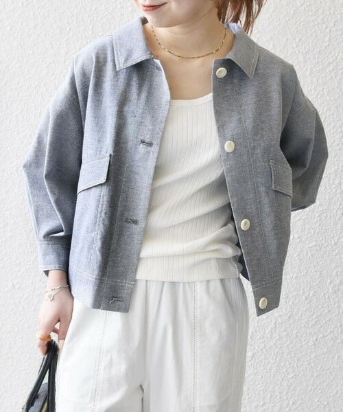 SHIPS / シップス ブルゾン | SHIPS any:〈洗濯機可能〉オックス ステッチ ショート シャツ ジャケット | 詳細19