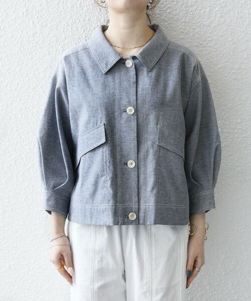 SHIPS / シップス ブルゾン | SHIPS any:〈洗濯機可能〉オックス ステッチ ショート シャツ ジャケット | 詳細25