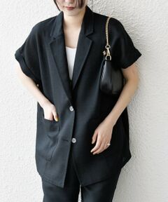 SHIPS / シップス テーラードジャケット | SHIPS any:〈手洗い可能〉カラミ メッシュ ハーフスリーブ テーラード ジャケット